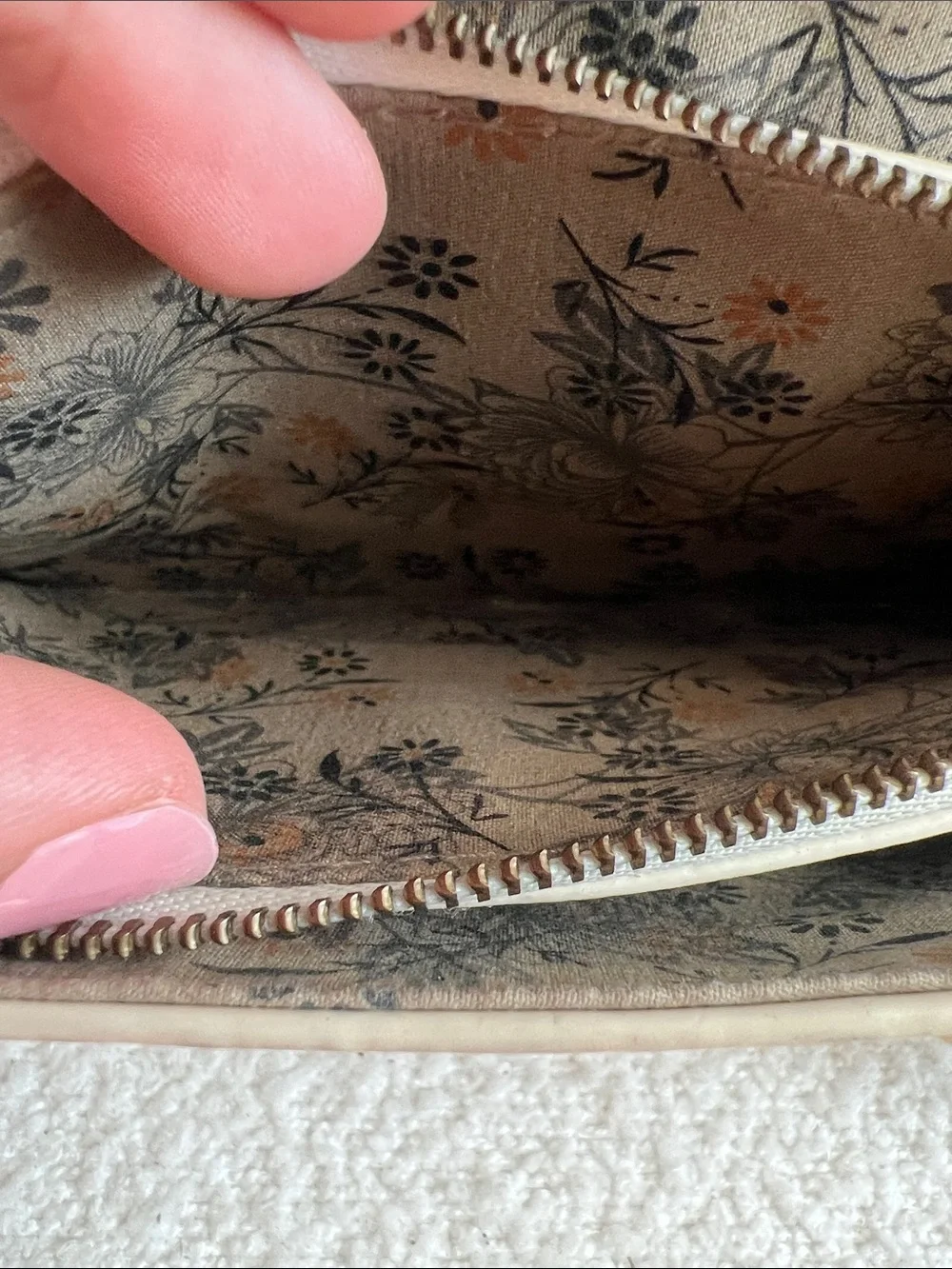 Joy Susan White Crossbody Bag with Gold Ring Accent
